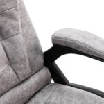 vidaXL Masážne kancelárske kreslo, svetlosivé, umelý semiš – Obrázok 5