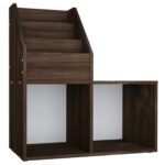 vidaXL Stojan na detské časopisy, tmavý dub 71x30x78,5 cm – Obrázok 2
