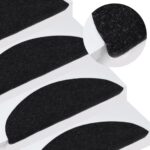 vidaXL Samolepiace nášľapy na schody 15 ks 56x17x3 cm čierne