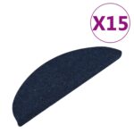 vidaXL Samolepiace nášľapy na schody 15 ks 65x22,5x3,5 cm modré – Obrázok 2