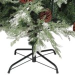 vidaXL Vianočný stromček a borovicové šišky zelený 195 cm PVC a PE – Obrázok 4