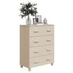 vidaXL Komoda HAMAR, medovo hnedá 79x40x103,5 cm, borovicový masív – Obrázok 3