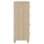 vidaXL Komoda HAMAR, medovo hnedá 79x40x103,5 cm, borovicový masív – Obrázok 6