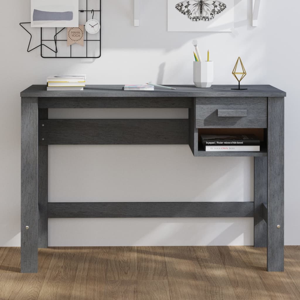 VXL8720286818046_m_en_hd_1.jpg vidaXL Písací stôl HAMAR, tmavosivý 110x40x75 cm, borovicový masív – Obrázok 1