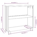 vidaXL Komoda HAMAR, medovo hnedá 85x35x80 cm, borovicový masív – Obrázok 6