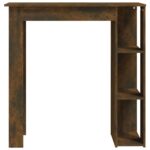 vidaXL Barový stôl+polica, tmavý dub 102x50x103,5 cm, kompozitné drevo – Obrázok 5