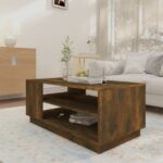 vidaXL Konferenčný stolík, tmavý dub 102x55x43 cm, kompozitné drevo – Obrázok 3