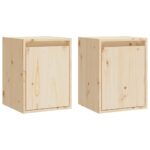 vidaXL Nástenné skrinky 2 ks 30x30x35 cm masívna borovica – Obrázok 2
