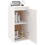 vidaXL Nástenné skrinky 2 ks biele 30x30x60 cm masívna borovica – Obrázok 5