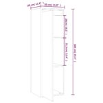 vidaXL Nástenné skrinky 2ks medovo-hnedé 30x30x100 cm masívna borovica – Obrázok 10
