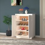 vidaXL Skrinka na topánky biela 60x35x80 cm masívna borovica – Obrázok 3