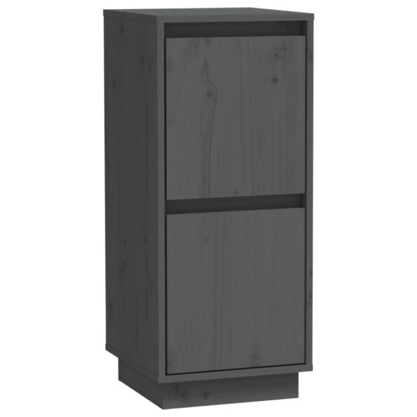 vidaXL Komody 2 ks sivé 31,5x34x75 cm borovicový masív – Obrázok 4