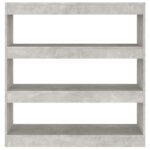 vidaXL Knižnica/deliaca stena betónová sivá 100x30x103 cm – Obrázok 5