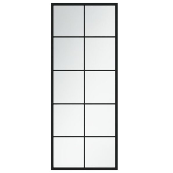 vidaXL Nástenné zrkadlo, čierne 100x40 cm, kov – Obrázok 2