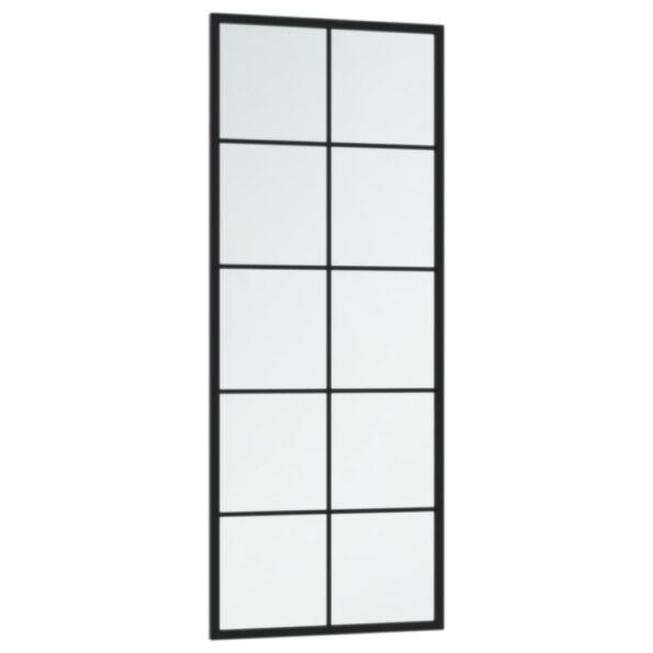 vidaXL Nástenné zrkadlo, čierne 100x40 cm, kov – Obrázok 3