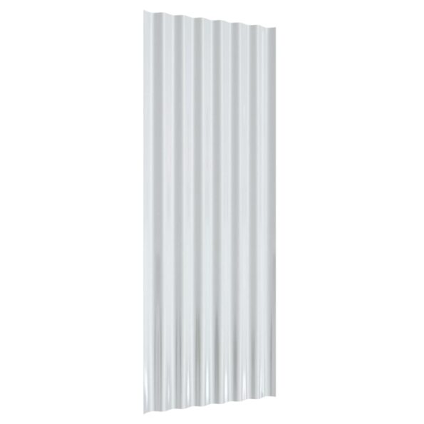 vidaXL Strešné panely 12 ks pozinkovaná oceľ sivá 100x36 cm – Obrázok 5