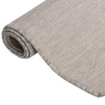 vidaXL Vonkajší koberec s plochým tkaním 160x230 cm svetlošedý – Obrázok 3