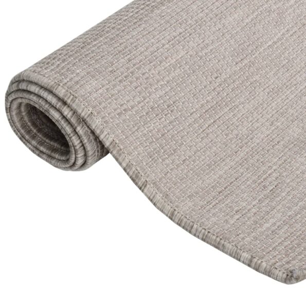 vidaXL Vonkajší koberec s plochým tkaním 160x230 cm svetlošedý – Obrázok 3