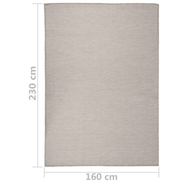 vidaXL Vonkajší koberec s plochým tkaním 160x230 cm svetlošedý – Obrázok 6