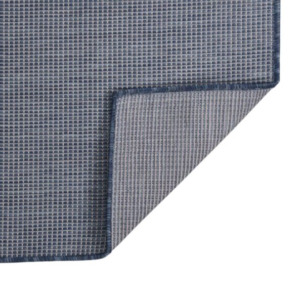 vidaXL Vonkajší koberec s plochým tkaním 120x170 cm modrý – Obrázok 2