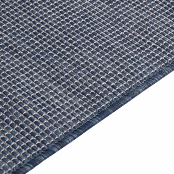 vidaXL Vonkajší koberec s plochým tkaním 120x170 cm modrý – Obrázok 4