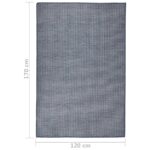 vidaXL Vonkajší koberec s plochým tkaním 120x170 cm modrý – Obrázok 6