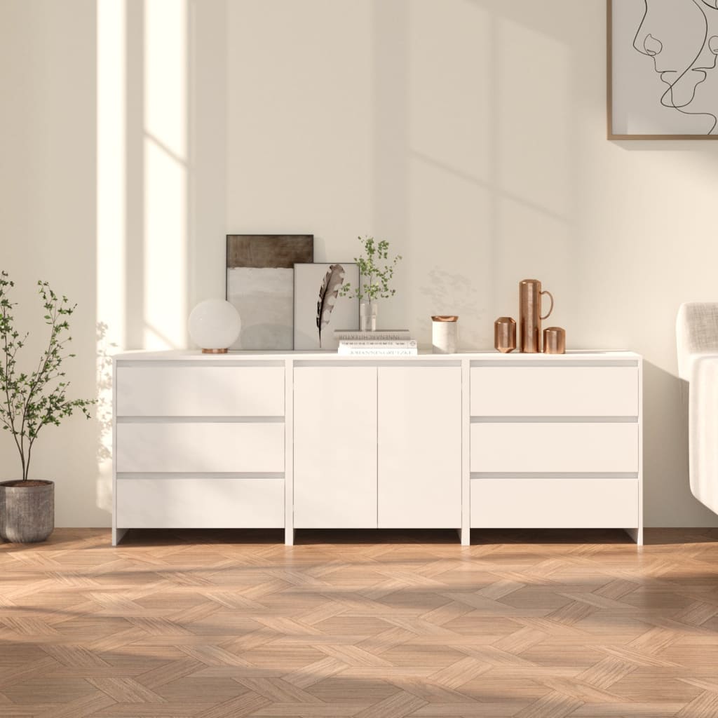 VXL8720286903636_m_en_hd_1.jpg vidaXL 3-dielna komoda biela spracované drevo – Obrázok 1