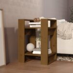 vidaXL Knižnica/deliaca stena hnedá 41x35x57 cm masívna borovica – Obrázok 3
