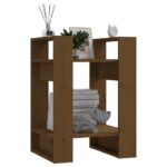 vidaXL Knižnica/deliaca stena hnedá 41x35x57 cm masívna borovica – Obrázok 4