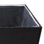 vidaXL Záhradný kvetináč čierny 157x80x80 cm polyratanový – Obrázok 6