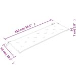 vidaXL Lavička Batavia s krémovou podložkou 150 cm tíkový masív – Obrázok 9