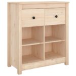 vidaXL Komoda 70x35x80 cm borovicový masív – Obrázok 2
