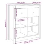 vidaXL Komoda 70x35x80 cm borovicový masív – Obrázok 9