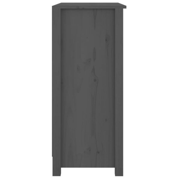 vidaXL Komoda sivá 70x35x80 cm borovicový masív – Obrázok 4