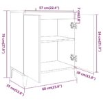 vidaXL Komoda údený dub 60x35x70 cm spracované drevo – Obrázok 8