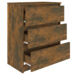 vidaXL Komoda dymový dub 60x35x76 cm spracované drevo – Obrázok 5