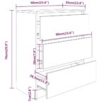 vidaXL Komoda dymový dub 60x35x76 cm spracované drevo – Obrázok 8