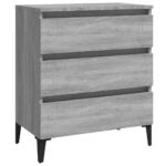 vidaXL Komoda sivý dub sonoma 60x35x69 cm spracované drevo – Obrázok 2
