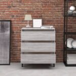 vidaXL Komoda sivý dub sonoma 60x35x69 cm spracované drevo – Obrázok 3