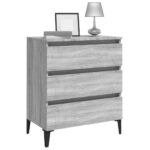 vidaXL Komoda sivý dub sonoma 60x35x69 cm spracované drevo – Obrázok 4
