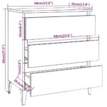 vidaXL Komoda sivý dub sonoma 60x35x69 cm spracované drevo – Obrázok 8