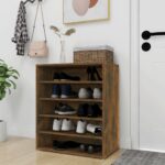 vidaXL Botník dymový dub 60x35x70 cm spracované drevo – Obrázok 3