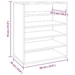 vidaXL Botník dymový dub 60x35x70 cm spracované drevo – Obrázok 9