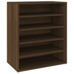 vidaXL Botník hnedý dub 60x35x70 cm spracované drevo – Obrázok 2