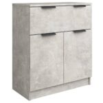 vidaXL Komoda betónová sivá 60x30x70 cm spracované drevo – Obrázok 2