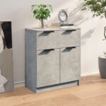 vidaXL Komoda betónová sivá 60x30x70 cm spracované drevo – Obrázok 3