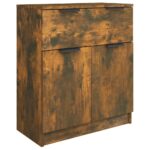 vidaXL Komoda dymový dub 60x30x70 cm spracované drevo – Obrázok 2