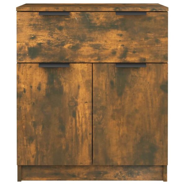 vidaXL Komoda dymový dub 60x30x70 cm spracované drevo – Obrázok 5