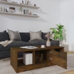 vidaXL Konferenčný stolík dymový dub 102x50x36 cm kompozitné drevo – Obrázok 7