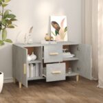 vidaXL Komoda, betónovo sivá 100x36x60 cm, kompozitné drevo – Obrázok 7